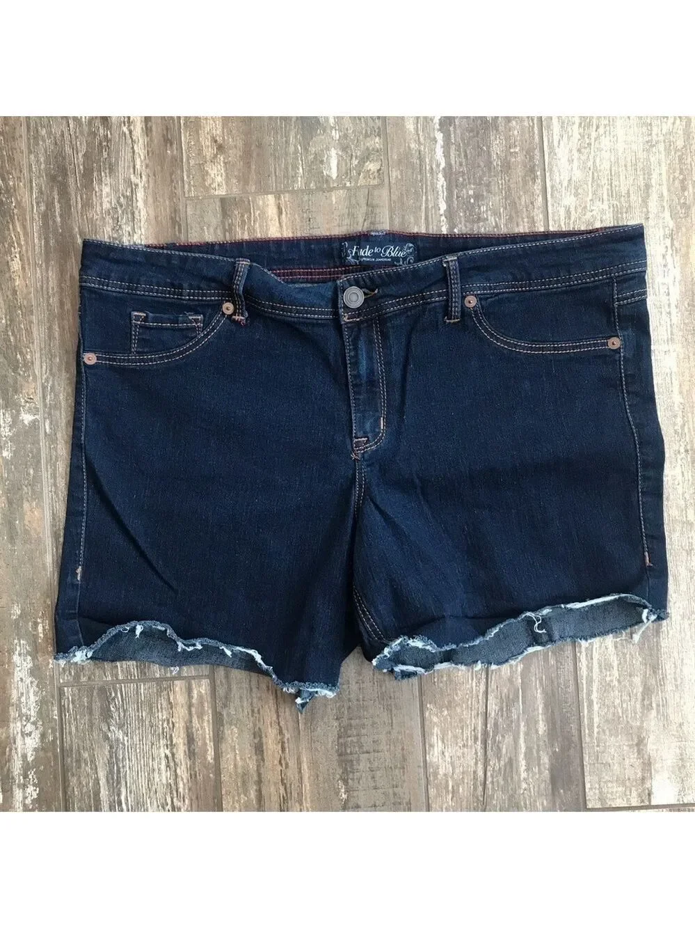 FADE to Blue stretch denim cut offs plus size 22W
